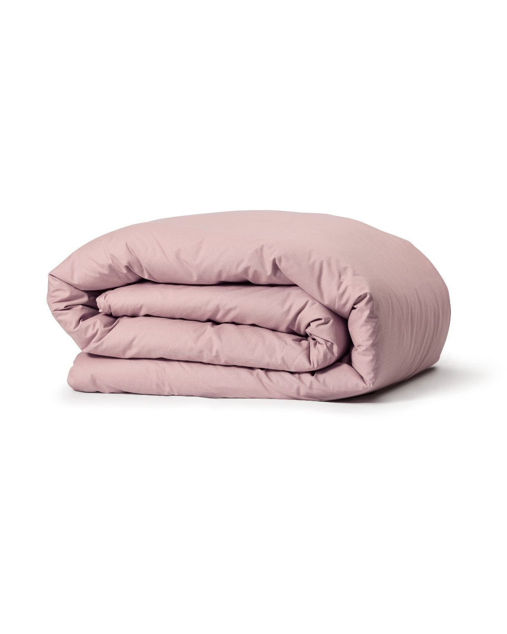 Folkness organic cotton double duvet with integrated cover in adobe pink