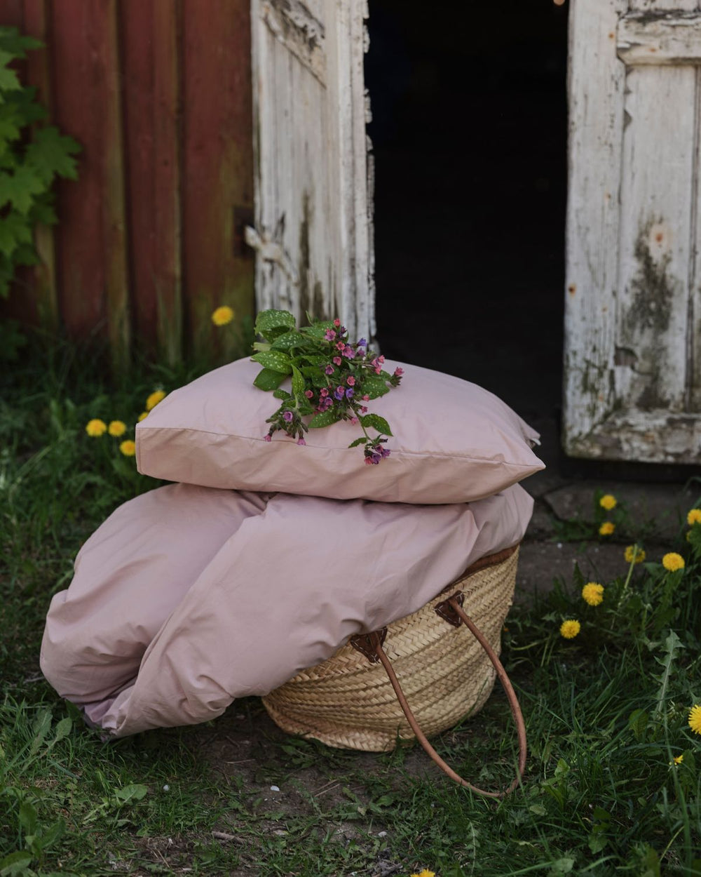 Folkness Sommartäcke Dubbel | Adobe pink