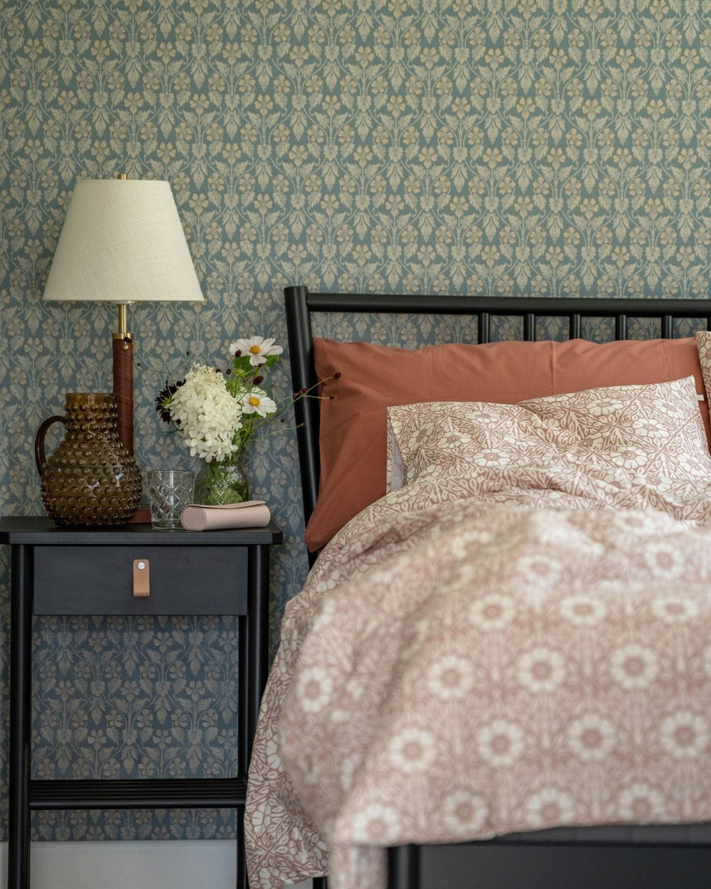 Folkness-täcke & 1 örngott | Nyponros Red