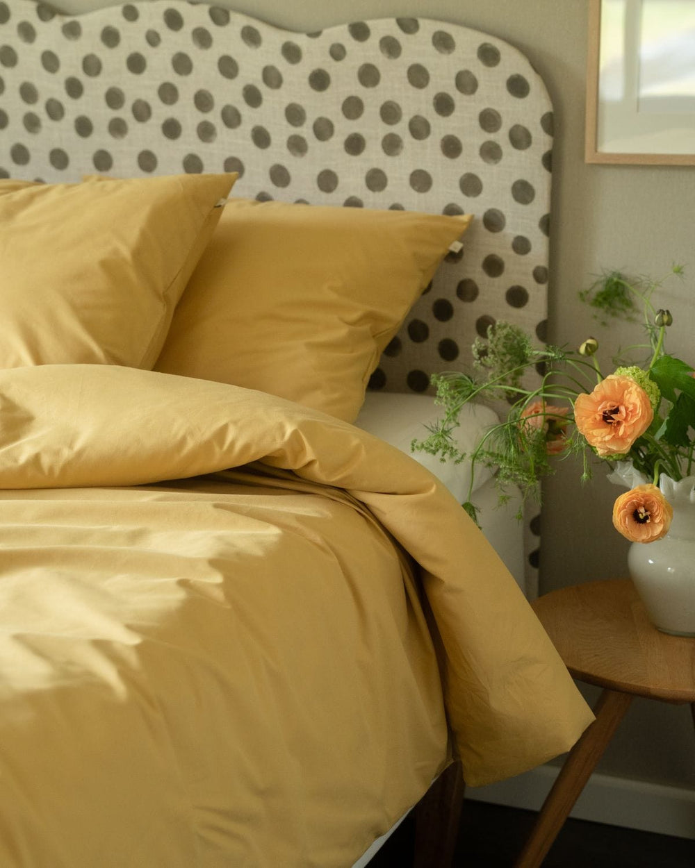 Dubbeltäcke & 2 örngott | Leaf yellow