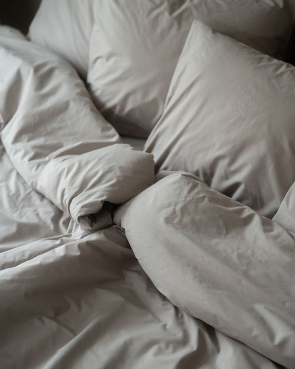 Dubbeltäcke & 2 örngott | Warm grey