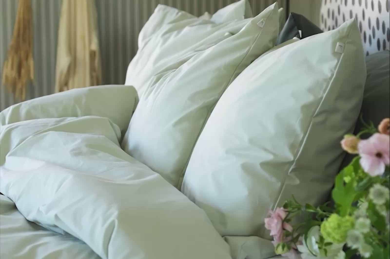 folkness Haze green duvet and cover in one